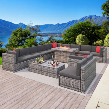 12 Person Outdoor Seating Group with Cushions